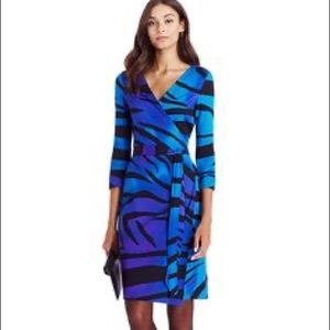 DVF New Julian Two Wrap Dress in rare print